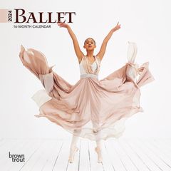 【輸入版】2024年 バレエ ミニ カレンダー / ブラウントラウト 17.8 x 35.6 cm (Ballet  Calendar)