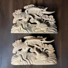 和風 松 城 欄間 2枚セット 美品 和風 松 城 欄間 2枚セット 美品 和風 松 城 欄間 2枚セット -