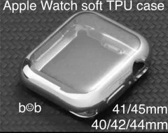 シルバー アップルウォッチ 完全保護TPU ケース カバー