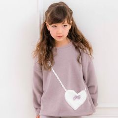 【オールドライラック】ハートポシェットトレーナー TAK キッズ キャサリンコテージ
