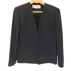 Chloé ノーカラー黒　リボンジャケット T36 shushutong Chloé ノーカラー黒リボンジャケット T36 shushutong