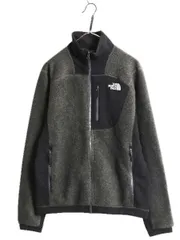 【お得なクーポン配布中!】 US企画 ノースフェイス パイル フリース  ストレッチ 切替 ジャケット メンズ アウトドア フルジップ 毛足 ボア ツートン カーキ ブラック