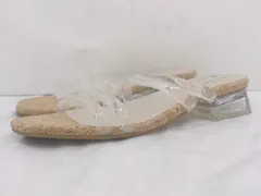 ◇ Oriental Traffic × earth music&ecology コルクソール ヒール サンダル サイズS クリア レディース E  【1305160016038】