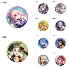 原神・公式　缶バッジ（命定の日）珊瑚宮心海　ベネット　ナナ　ヨゥーヨ　申鶴　ジン　ノエル　神里綾人　ディシア　シャルロット　B1