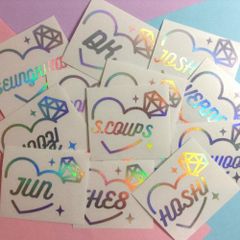 K-POP グッズ SEVENTEEN セブンティーン ホログラム ステッカー 名前