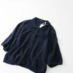ミナペルホネン mina perhonen 定価5.7万 2022SS rento ニットカーディガン 38/ネイビー 紺 ハオリ 羽織り 鹿の子編み  【2400013471879】のサムネイル