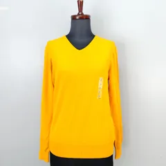 【未使用・タグ付き】 UNIQLO　S サイズ　セーター　ウォッシャブル　Vネック　長袖　イエロー　ユニクロ