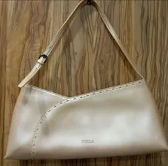 付属品あり　FURLA ベージュ ハンドトートバッグ　レディースバック　ピンク