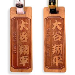 【名入れ】木製ネームタグ ゴルフバッグ用 天然桜 名入れ ネームプレート 100ｘ35ｍｍ 厚み７mm