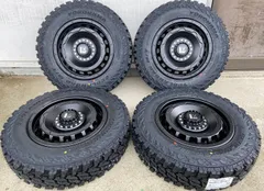 タイヤホイールセット 16インチ シエラ JB74 YOKOHAMA GEOLANDAR MT ヨコハマ ジオランダー G003 215/70R16 or 225/75R16 マッドタイヤ オフロードカスタム LEXXEL SwaGGer マッドブラックのサムネイル
