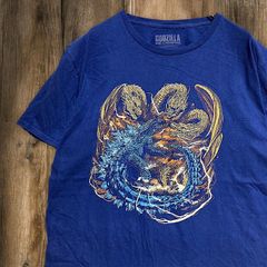 BJMA ムービー Tシャツ ビンテージ 古着 青 ゴジラ キングギドラ 特撮 映画 邦画 GODZILLA Lサイズ 2503  3980 p10
