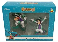 【中古】置物・装飾品 グーフィー＆マックス ペアボックス 「ディズニー クリスマスオーナメントくじ 2022」 ペアボックス賞