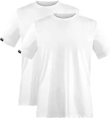 Kozy More 吸汗速乾 スポーツ tシャツ メンズ 汗対策 抗菌消臭 無地 インナーシャツ( ホワイト-2枚組,  L)