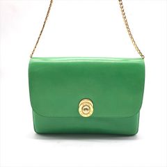 良品 CELINE セリーヌ スターボール 2WAY クラッチ ショルダー バッグ レザー 斜め掛け グリーン レディース 鞄 かばん k5484