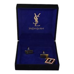 Yves Saint Laurent イヴサンローラン コスチュームジュエリー カフス/メンズアクセサリー/合金/メッキ-10.9g/ゴールド×シルバー【♀】【A】【レディース】★■584011【中古】