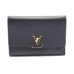 ルイ・ヴィトン LOUIS VUITTON 三つ折り財布 ポルトフォイユ カプシーヌ コンパクト ノワール ホットピンク M62157 ノワール その他 ポルトフォイユ・カプシーヌ コンパクト レディース Used A