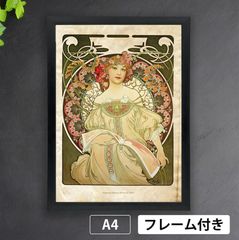 シャドーボックス アルフォンス・ミュシャ 『夢想』 立体画 シャドーボックス アルフォンス・ミュシャ 『夢想』 立体画