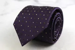 ジョンピアース ブランド ネクタイ シルク 小紋柄 千鳥格子柄 PO メンズ パープル JOHN PEARSE 【中古】