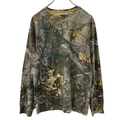 ロングTシャツ　リアルツリー　アースカラー　オーバーサイズ　2XL ✮2XL ロングTシャツ アースカラー リアルツリー カモフラ オーバー