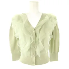 スナイデル SNIDEL 25SS Sustainable チュールフリルニットプルオーバー 七分袖 F ミント /DF ■OS