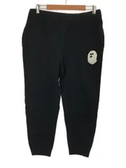 A BATHING APE ア ベイシング エイプ サルプリントスウェットイージーパンツ ブラック Lのサムネイル