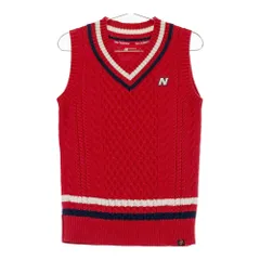 サイズ：1 NEW BALANCE GOLF ニューバランス  ニットベスト ウール混  レッド系 [240101536022] ゴルフウェア レディース ストスト