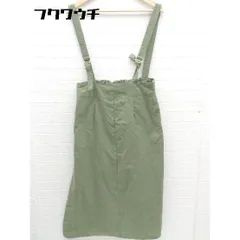 ◇ Samansa Mos2 blue サマンサモスモス ブルー ロング ジャンパースカート F カーキ系 レディース 【中古】 【1002798975941】