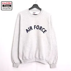 00s USA製 JERZEES AIR FORCE プリント スウェット トレーナー メンズ L~XLサイズ相当 ビッグサイズ オーバーサイズ