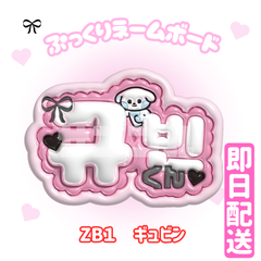 即日発送 ぷっくりネームボード🩷ZB1　ギュビン