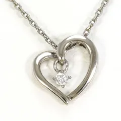 K10WG　ネックレス　necklace　ダイヤ　総重量約1.6g　約41cm