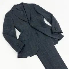 美品　リングジャケット　アンコン　ウィンドウチェックペン　ネイビー 美品 リングジャケット アンコン ウィンドウチェックペン