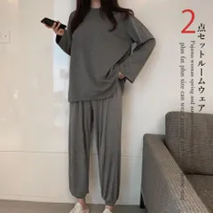 ルームウェア セットアップ レディース 長袖 パジャマ 春秋 Tシャツパジャマ