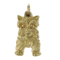 埒 RACHI K18YG イエローゴールド ネックレストップ シュナウザー 犬 動物 アニマル 彫金 スイング【新品仕上済】【zz】【中古】