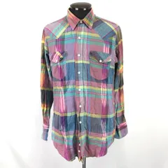 USA製/Vintage★★ローパー/Roper★長袖ウエスタンシャツ【メンズL/マルチカラー/チェック柄】Tops/Shirts◆TBH927