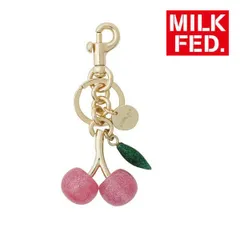 ミルクフェド キーホルダー MILKFED GLITTER CHERRY KEYCHAIN 103251054001 ピンク ラメ さくらんぼ チェリー キーチェーン キーリング バッグチャーム ブランド milklfed アクセサリー かわいい 可愛いのサムネイル