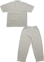 Y's factory パジャマ 上下セット メンズ 半袖 長袖 長ズボン 長パンツ 前開き ポケット セットアップ 肌に優しい 綿 100% ルームウェア さらさら 軽い 春 夏 秋 冬 Mサイズ( 半袖B,  M)