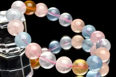 ピンクシラーアクアマリンブレスレット アクアマリンブレスレット ピンクシラー