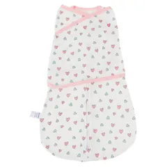 【人気商品】新生児 スワドル おくるみ 【手が出せる】 夜泣き対策 ベビー用品 【助産師監修】 (ハート Lサイズ）