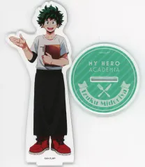 【中古】アクリルスタンド・アクリルパネル 緑谷出久 描き下ろし BIGアクリルスタンド 「僕のヒーローアカデミア×TOWER RECORDS CAFE 2023」