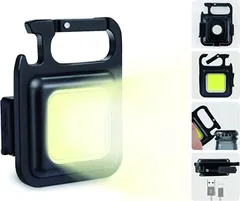 COOLEAD LED 投光器 COB 作業灯 USB充電式 キーホルダー式 超ミニ 45g小型 軽量 800ルーメン 4種点灯モード IPX4防水 磁石 アウトドア