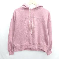 ◇ ⊇ apres jour アプレジュール 裏起毛 ロゴ刺繍 長袖 パーカー サイズF ピンク レディース E  【1501160034540】