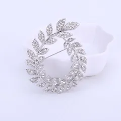 リーフ ブローチ シルバー キラキラ レディース 葉っぱ きれい おしゃれ フォーマル 記念 ペア ギフト お揃い 贈りもの 贈り物 新品