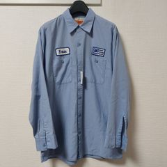 USA製 レッドキャップ REDKAP GM社 長袖 ワーク シャツ スタッフシャツ ワッペン ブルー ＸＬサイズ 06C0601