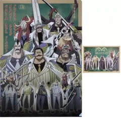 【中古】クリアファイル 集合(海軍) A4クリアファイル＆ステッカー 「一番くじ ワンピース 絶対的正義」 G賞