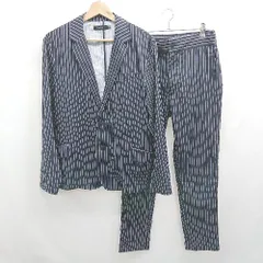 ◇ Φ roshell ロシェル - - ストライプ オフィスカジュアル - セットアップ上下 サイズＭ ネイビー系 レディース E  【1507280011751】