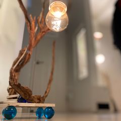 ヘルマンとドローテア　流木アート　インテリア　LED間接照明