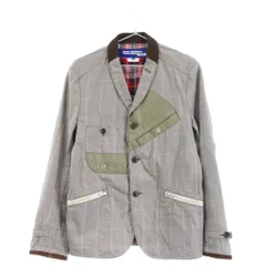 JUNYA WATANABE COMME des GARCONS (ジュンヤワタナベ コムデギャルソン) AD2011 テーラードジャケット バックベルト チェック WI-JO15 グレーのサムネイル