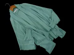 22 OCTOBRE 22 オクトーブル ボーダー ショールカラー ドルマン カーディガン size2/水色 ■◇ レディース