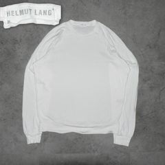 【90s】 "本人期" HELMUT LANG raglan white cotton long sleeve T-shirt archive