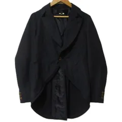 COMME des GARÇONS コムコム ポリ縮絨 ねじれロングジャケット COMME des GARCONS - COMME des GARCONS ポリ縮絨 ジャケットの